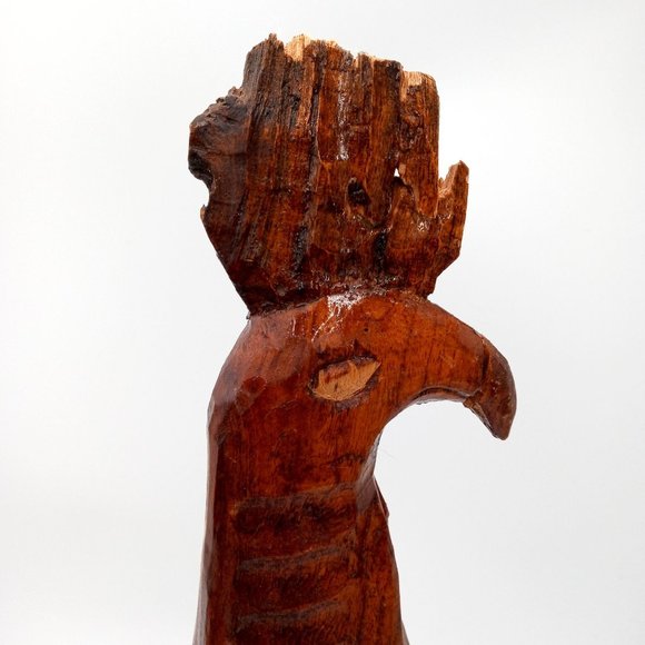 Vintage Carved Rooster Sculpture Wood Carving Chicken 19 Inch As Is Read - Picture 5 of 16